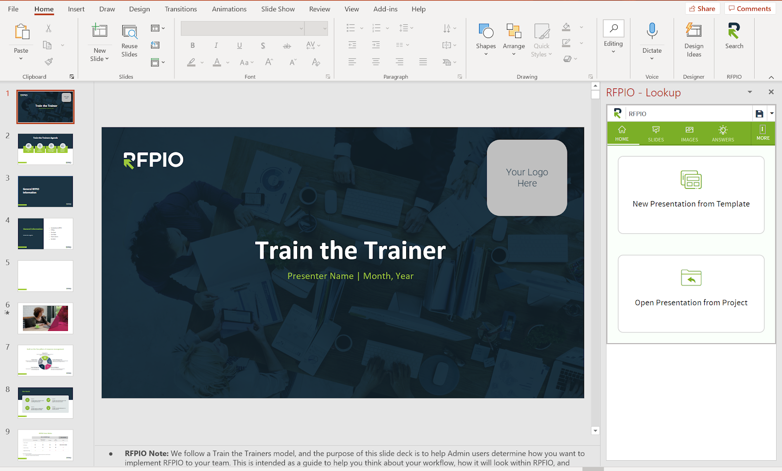 LookUp window with templates