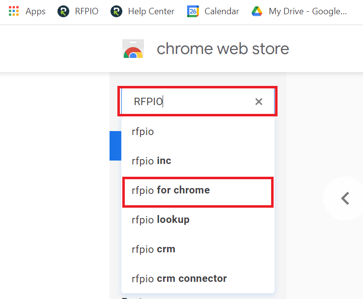 Google Chrome Web Search