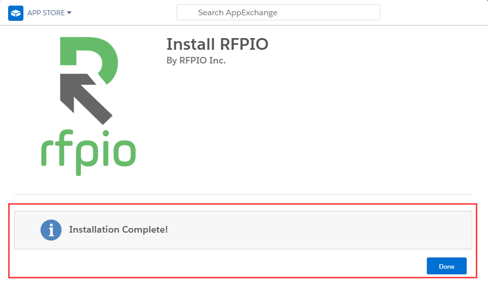 Installing RFPIO in Salesforce (Lightning) Home