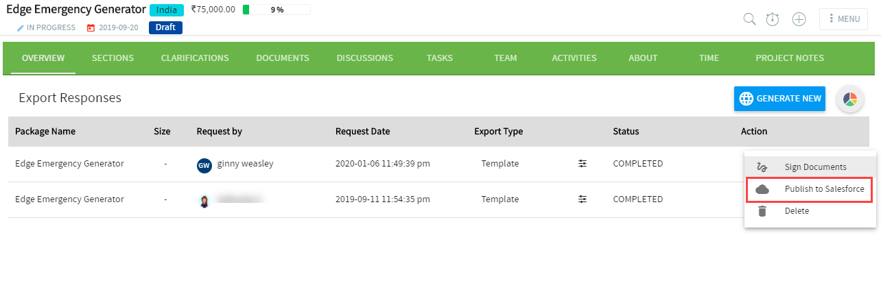 Configuring the Salesforce Integration in RFPIO – Home